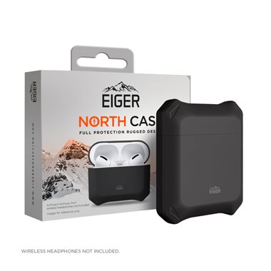 EIGER Apple AirPods 1st & 2nd Generation Outdoor-Cover Eiger North Case Shadow Black