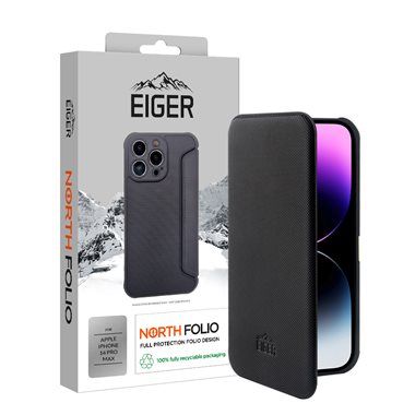 EIGER Apple iPhone 14 Pro Max Schutzcase bookstyle Eiger North Case Folio black