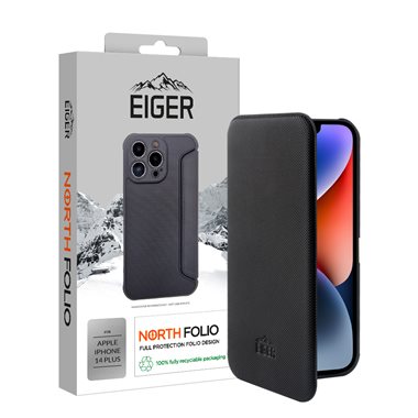 EIGER Apple iPhone 14 Plus Schutzcase bookstyle Eiger North Case Folio black