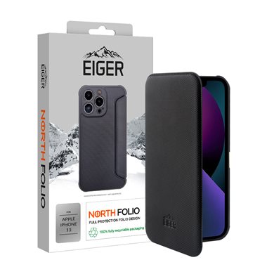 EIGER Apple iPhone 13 Schutzcase bookstyle Eiger North Case Folio black