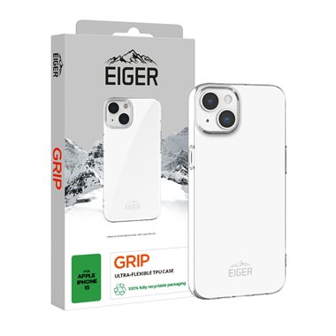 EIGER Apple iPhone 15 flexibles TPU-Case Eiger Grip Case clear