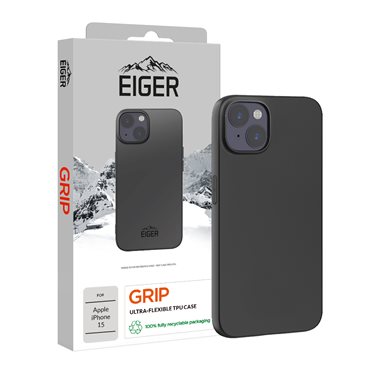 EIGER Apple iPhone 15 flexibles TPU-Case Eiger Grip Case black