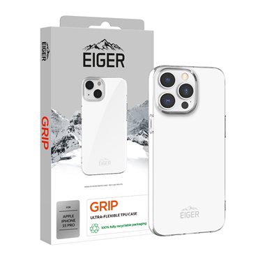EIGER Apple iPhone 15 Pro flexibles TPU-Case Eiger Grip Case clear