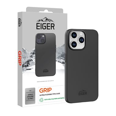 EIGER Apple iPhone 15 Pro flexibles TPU-Case Eiger Grip Case black