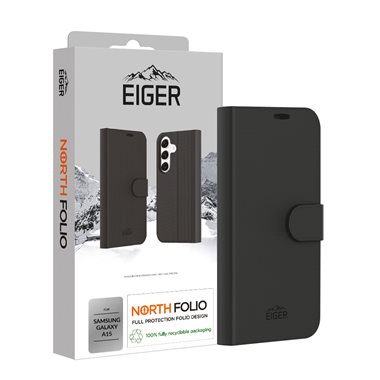EIGER Samsung Galaxy A15 / A15 5G Walletcase bookstyle Eiger North Folio Case black