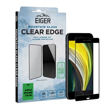 EIGER Apple iPhone SE2020/8/7/6s/6 Display-Schutzglas, vollfächig, randlos Eiger Mountain Glass Clear Edge