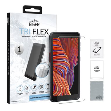 EIGER Samsung Xcover 5 Displayschutz-Folie (1er Pack) Tri Flex High-Impact clear