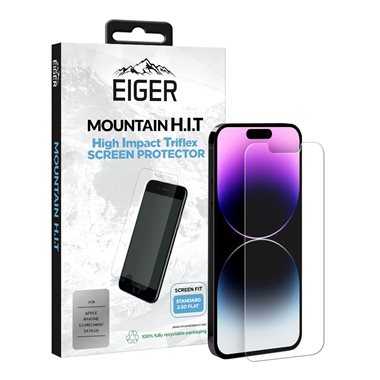 EIGER Apple iPhone 14 Plus / 13 Pro Max Displayschutz-Folie (1er Pack) High-Impact Tri Flex clear