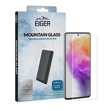 EIGER Oppo Reno 8 Lite Display-Glas (1er-Pack) Mountain Glass 2.5D clear