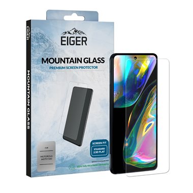 EIGER Motorola Moto G82 Display-Glas (1er-Pack) Mountain Glass 2.5D clear