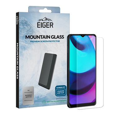 EIGER Motorola Moto E20 Display-Glas (1er-Pack) Mountain Glass 2.5D clear
