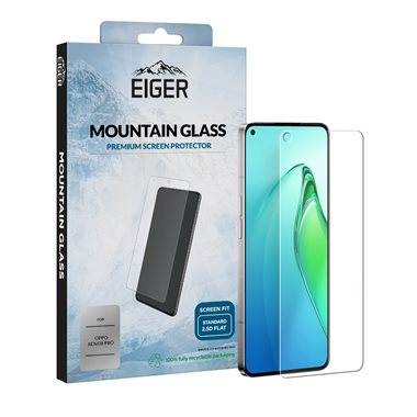 EIGER Oppo Reno 8 Pro Display-Glas (1er-Pack) Mountain Glass 2.5D clear