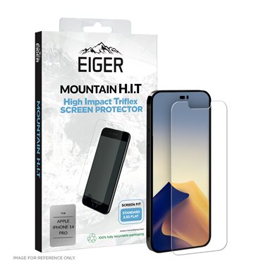 EIGER Apple iPhone 14 Pro Displayschutz-Folie (1er-Pack) High Impact Triflex clear