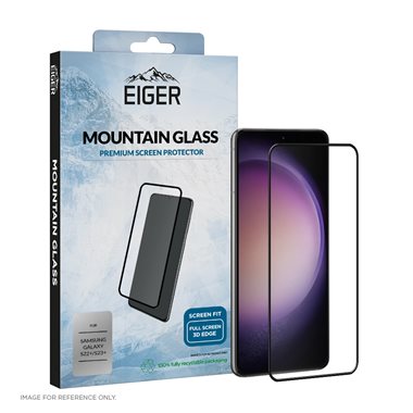 EIGER Samsung Galaxy S23+ 3D Glas Case friendly Mountain Glass 3D clear/black