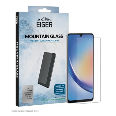 EIGER Samsung Galaxy A34 5G Display-Glas (1er-Pack) Mountain Glass 2.5D clear