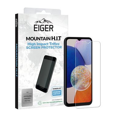 EIGER Samsung Galaxy A14 / A14 5G Displayschutz-Folie (1er-Pack) High Impact Triflex clear