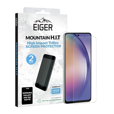 EIGER Samsung Galaxy A54 5G / S23 FE Displayschutz-Folie (2er-Pack) High Impact Triflex clear