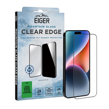 EIGER Apple iPhone 16 Plus / 15 Plus / 14 Pro Max Display-Glas Full Screen Fit Eiger Mountain Glass Clear Edge