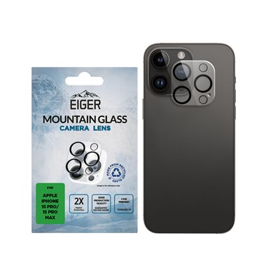EIGER Apple iPhone 15 Pro / 15 Pro Max Kameralinsen-Schutzglas Eiger Mountain Glass Camera Lens