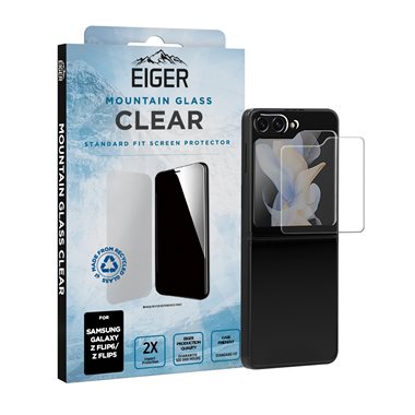 EIGER Samsung Galaxy Z Flip6 /Z Flip5 Frontdisplay-Glas Standard Fit Eiger Mountain Glass Clear