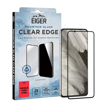 EIGER Google Pixel 8 Pro Display-Glas Full Screen Fit Eiger Mountain Glass Clear Edge