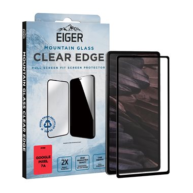 EIGER Google Pixel 7a Display-Glas Full Screen Fit Eiger Mountain Glass Clear Edge