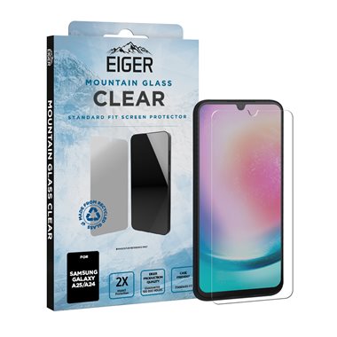 EIGER Samsung Galaxy A25 5G Display-Glas Standard Fit Eiger Mountain Glass Clear