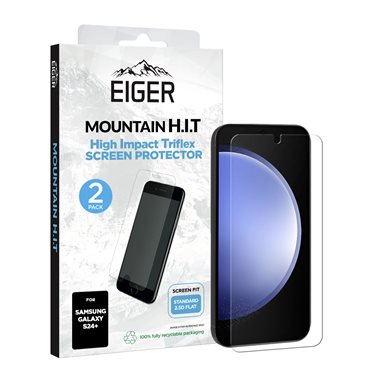 EIGER Samsung Galaxy S24+ Display-Folie (2er-Pack) Eiger Mountain H.I.T Clear