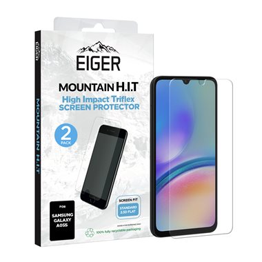 EIGER Samsung Galaxy A05s Displayschutz-Folie (2er-Pack) High Impact Triflex clear