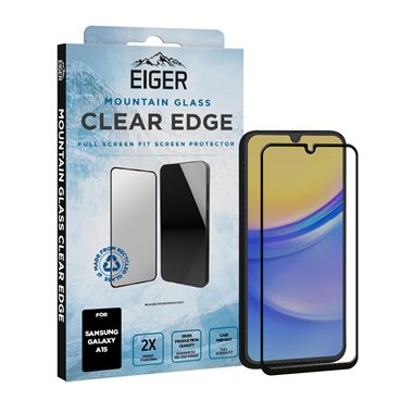 EIGER Samsung Galaxy A15 / A15 5G Display-Glas Full Screen Fit Eiger Mountain Glass Clear Edge