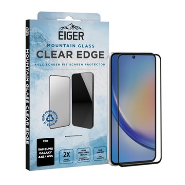 EIGER Samsung Galaxy A35 / A55 Display-Glas Full Screen Fit Eiger Mountain Glass Clear Edge