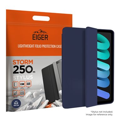 EIGER Apple iPad Mini 2021 Folio-Case mit Stylus-Halterung schwarz Eiger Storm 250m Stylus Case Navy