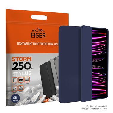 EIGER Apple iPad Pro 11 (18/20/21/22) Folio-Case mit Stylus-Halterung blau Eiger Storm 250m Stylus Case Navy